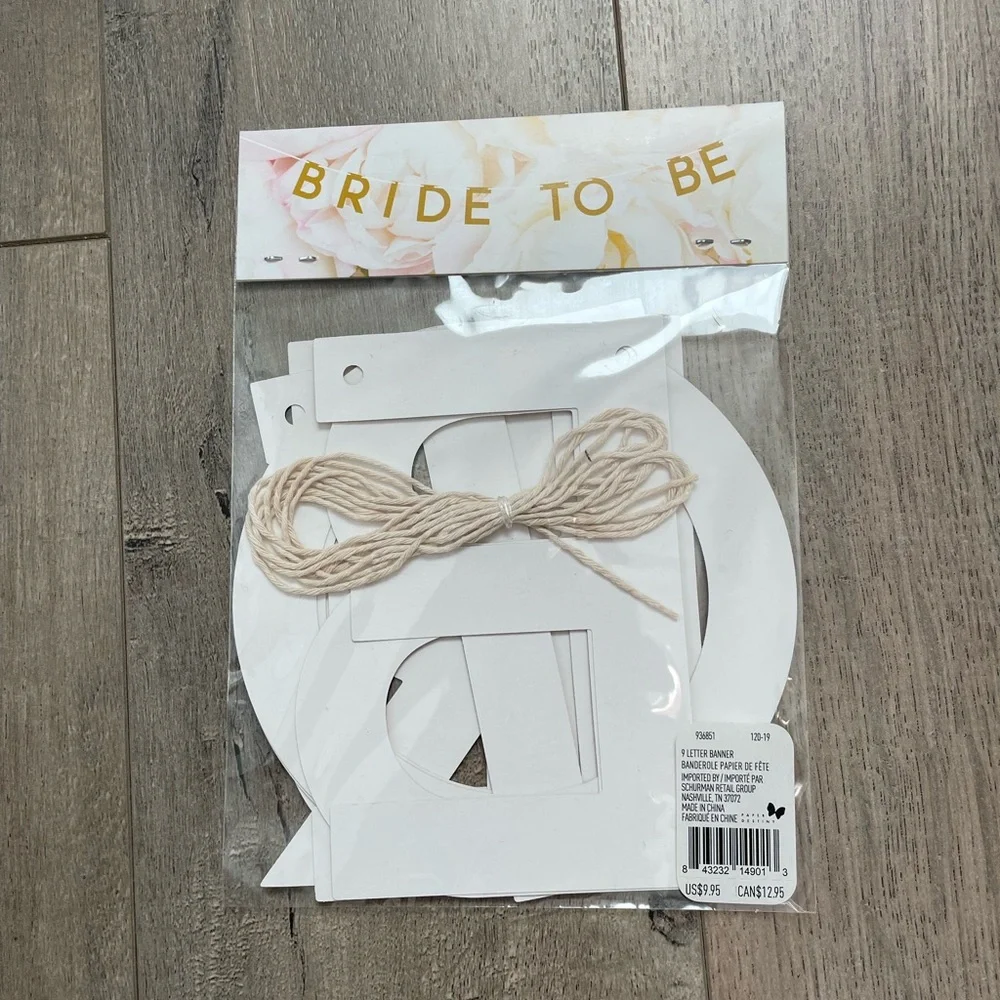 Bridal Bundle - Bride to Be White & Gold Sash and Gold Banner
